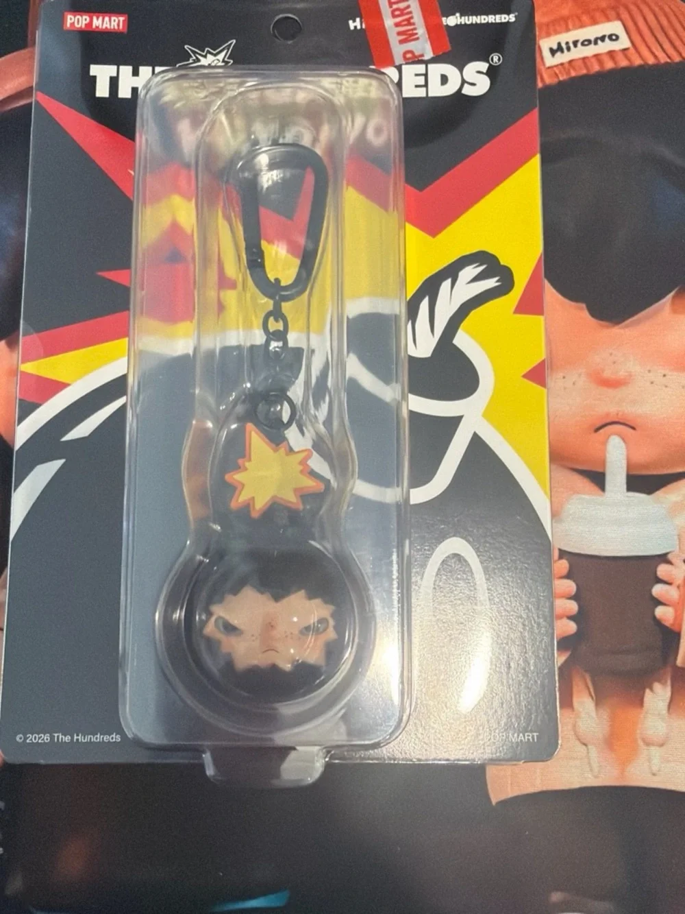 HIRONO x The Hundreds Black Bomb Character Keychain - Official Pop Mart New